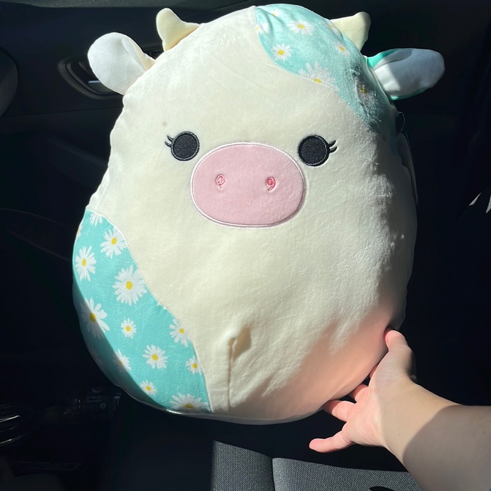 Squishmallow Belana Cow 16 inch Spring Easter